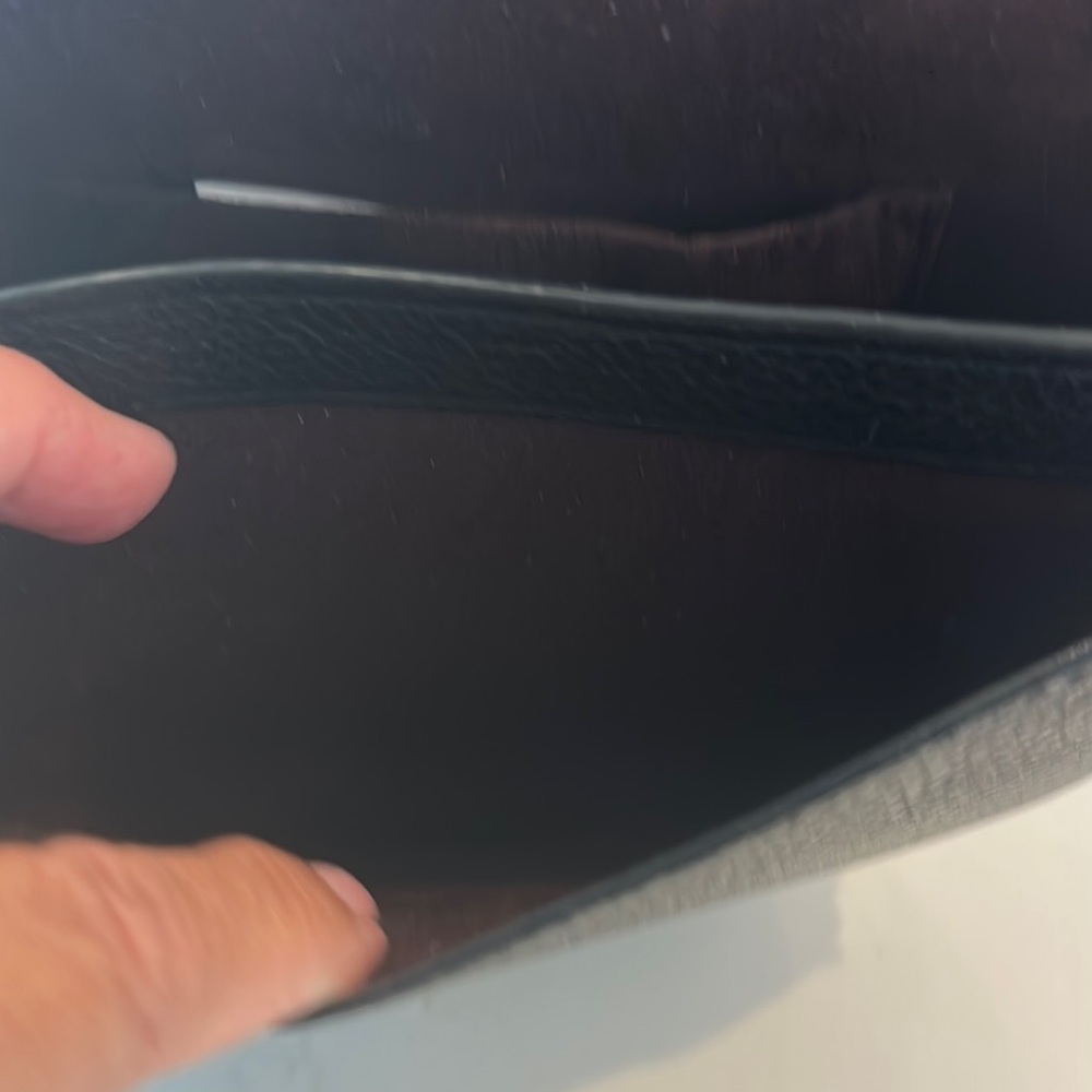 Coach “Ellen”Black Leather Crossbody Bag with Gold Accents - Picture 5 of 13